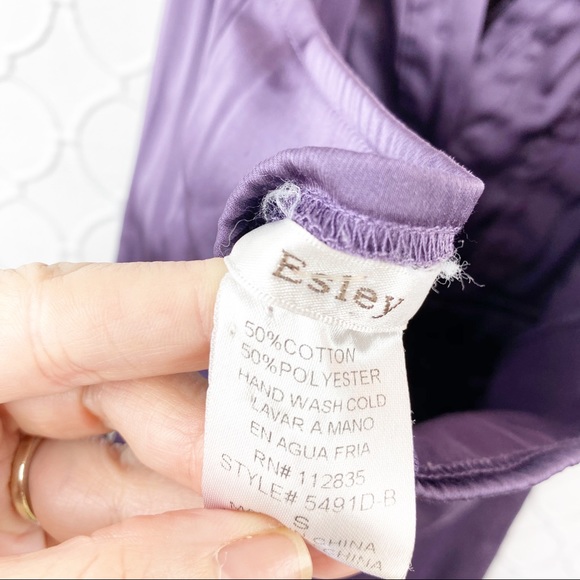 Esley Purple Satin Ruffle Halter Tuxedo Dress Sm - Picture 6 of 8